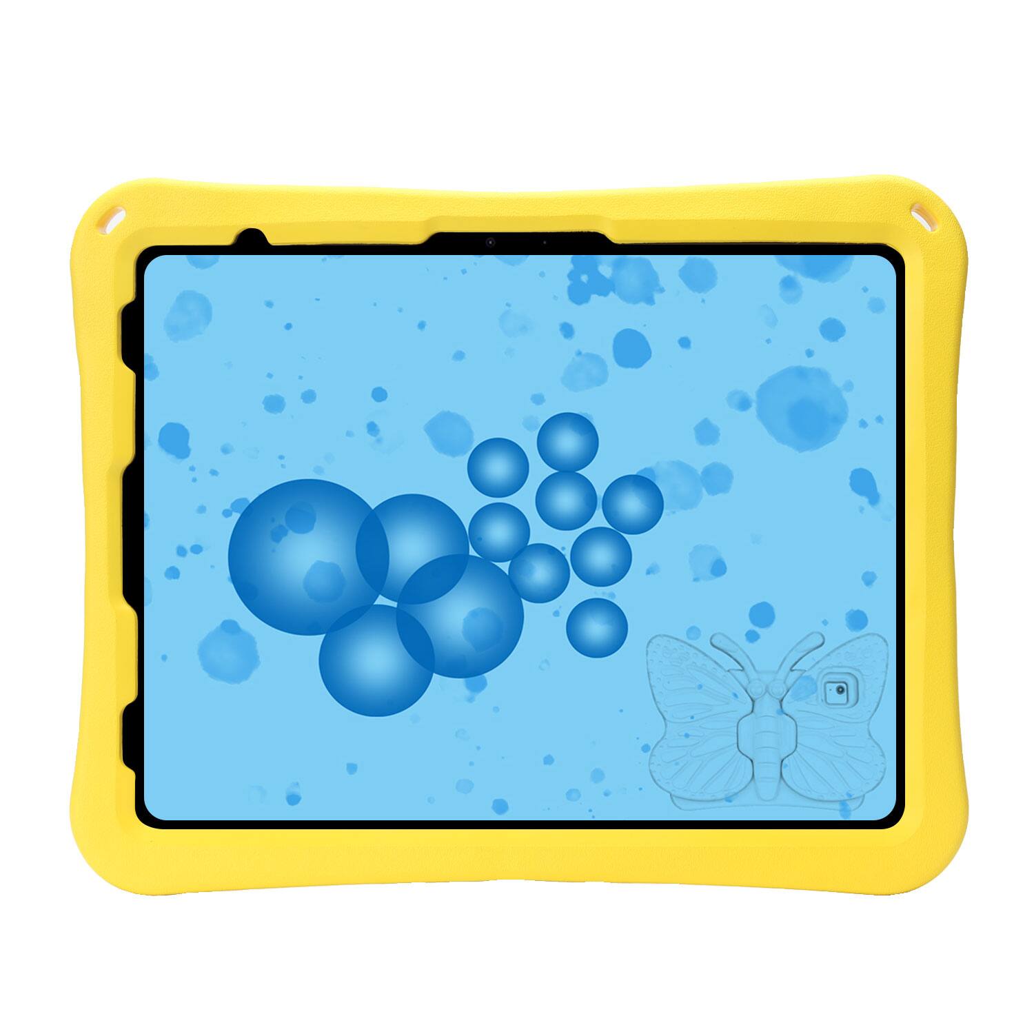 Alt View 2. Dteck - Kids Butterfly Case for Apple iPad Air (M4) 13" 2026-24 & iPad Pro 13/12.9",Rugged 3D Cartoon EVA Shockproof Stand Cover - Yellow.