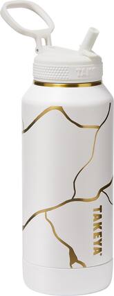 Front. Takeya - Kintsugi 32-oz. Leakproof Water Bottle with Straw Lid - Blanc.