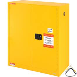 VEVOR - Flammable Storage Cabinet 34 Gal, 43.1x18.1x50.1 inch Cold-Rolled Steel Flammable Liquid Storage Cabinet Explosion - Yellow