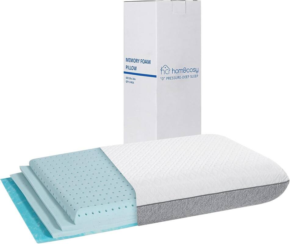 MEMORY FOAM PILLOW 2 1hn QZY1-PAK hcr hom&cosy PRESSURE-DEEP SLEEP "O"