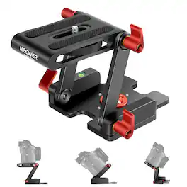 Neewer - Upgraded Z-Flex Tilt Tripod Head, 4 Adjustment Knobs, QR Plate, 6.6lb Load