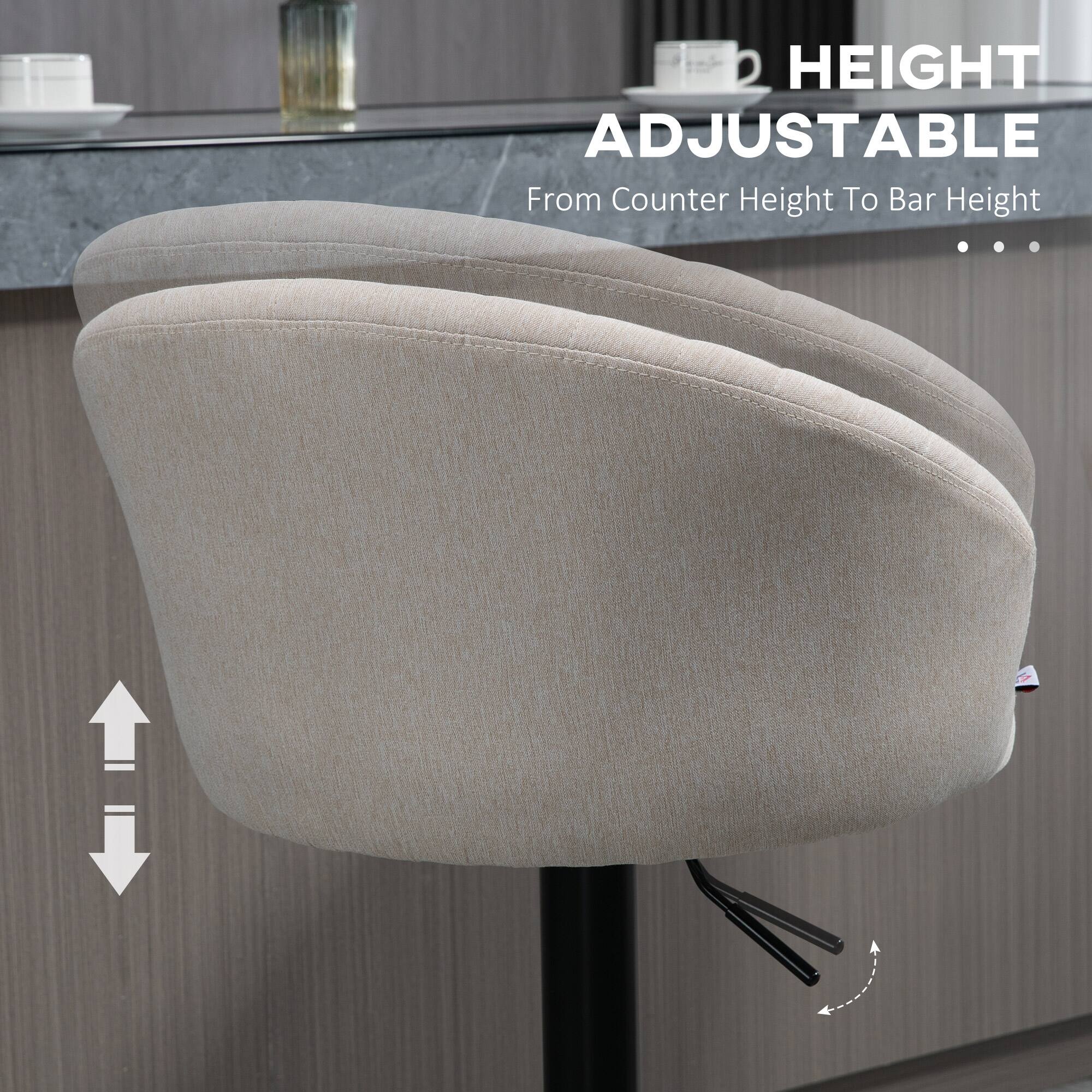 HEIGHT ADJUSTABLE  
From Counter Height To Bar Height