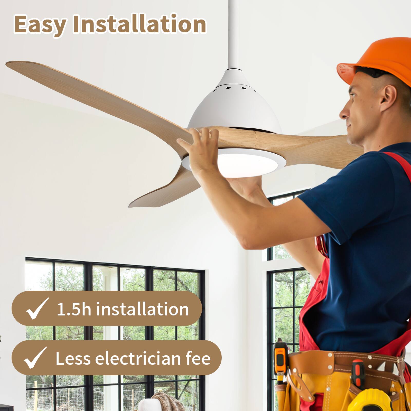 Easy Installation

- 1.5h installation
- Less electrician fee