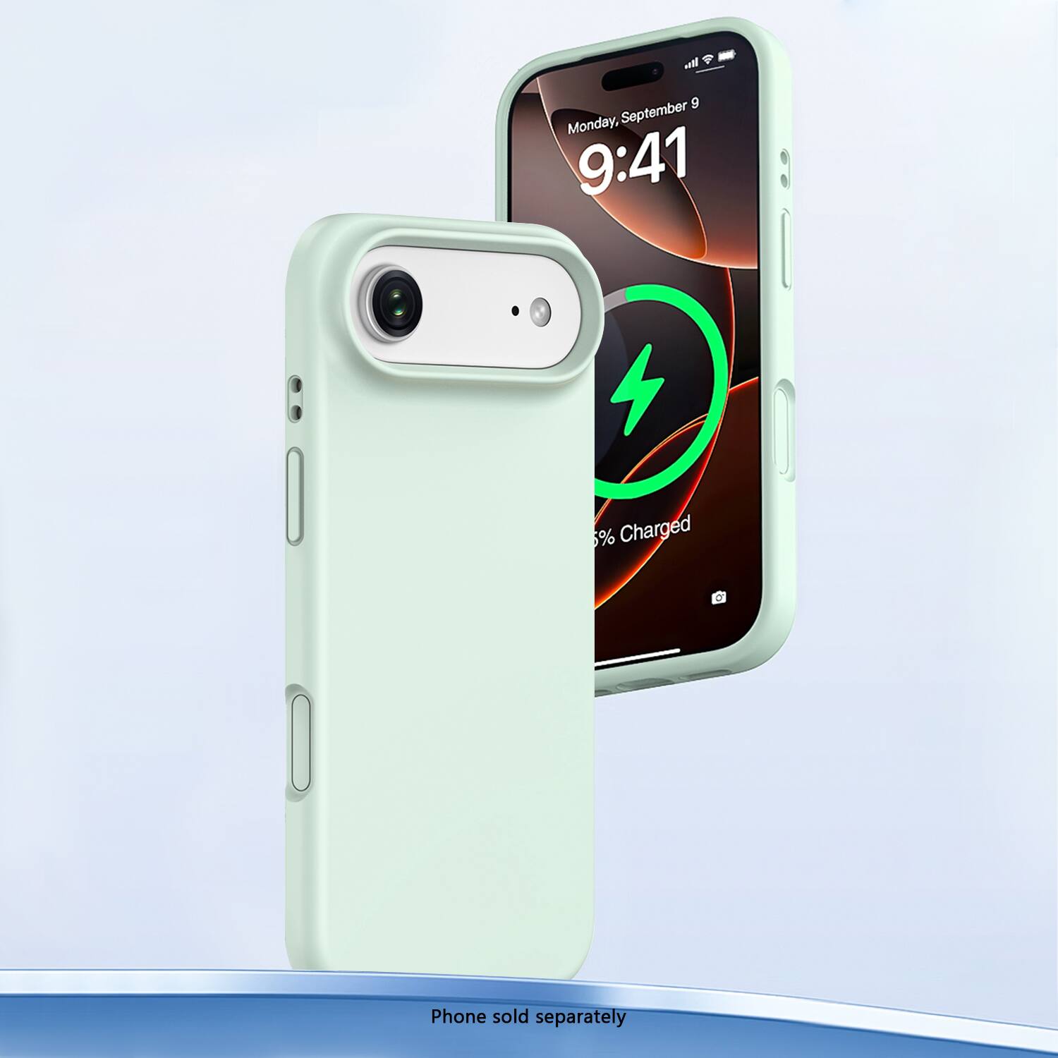 Monday, September 9  
9:41  
100% Charged  

Phone sold separately