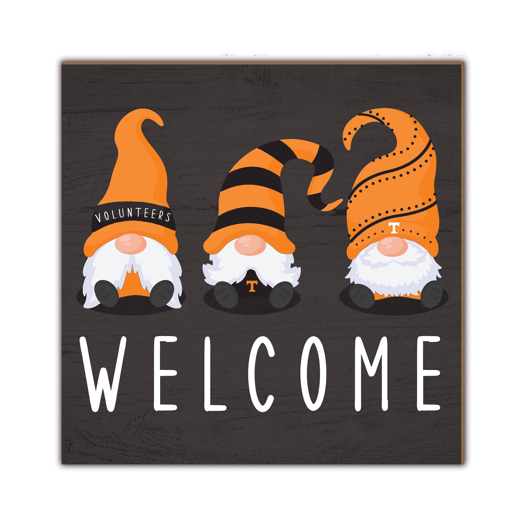 Tennessee Volunteers 10'' x 10'' Welcome Gnomes Sign