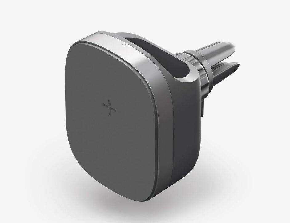 Front. TYLT - Tylt Magnetic 15W Venti Duo Wireless Charging Phone and AirPod Car Charger - Black.