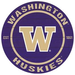 Jardine - Washington Huskies 20'' x 20'' Indoor/Outdoor Circle Sign - Purple