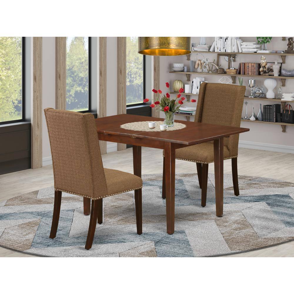 Left. East West Furniture - Dining Room Set Mahogany - Brown.