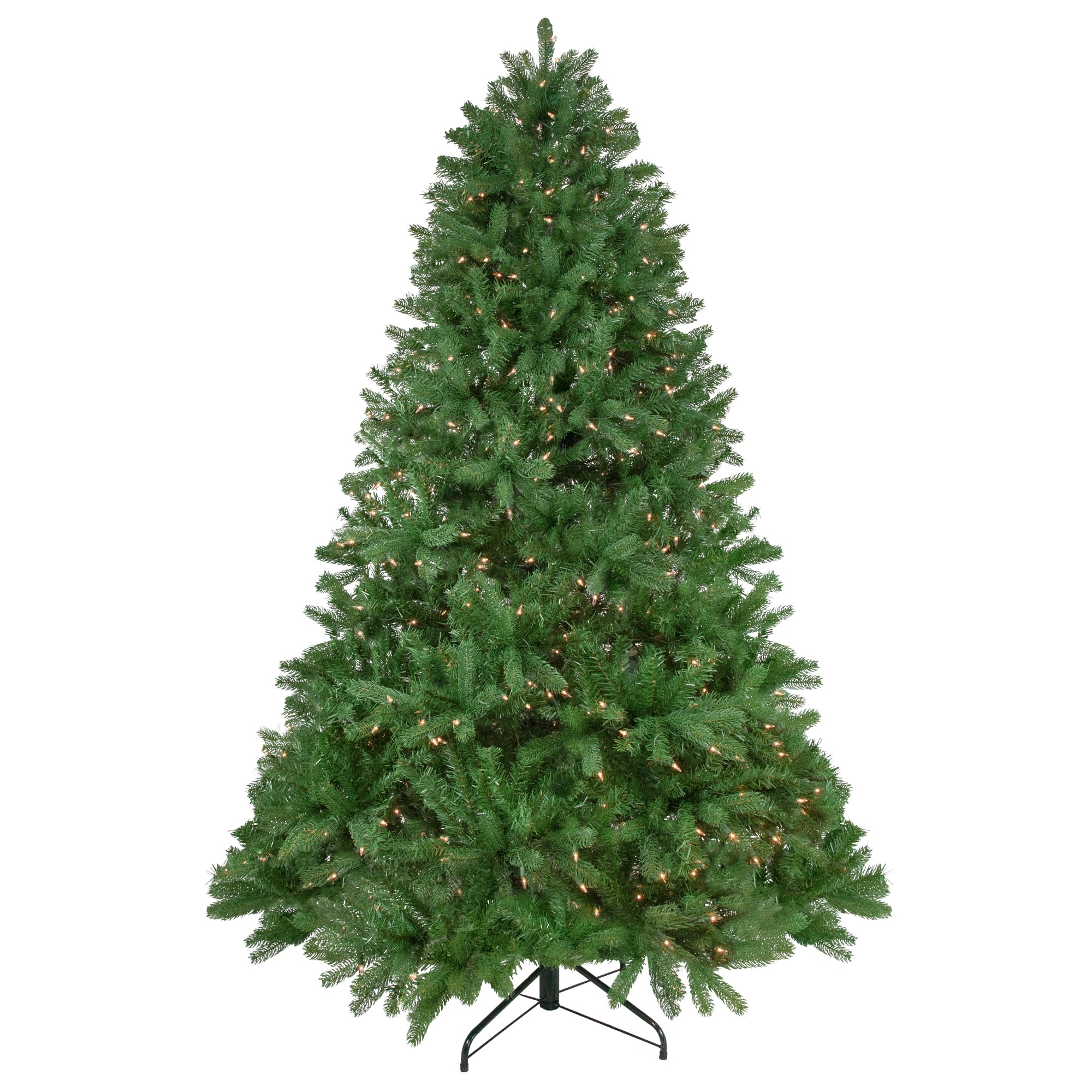 Northlight - 6.5' Pre-Lit Full Sierra Noble Fir Artificial Christmas Tree, Clear Lights - Green