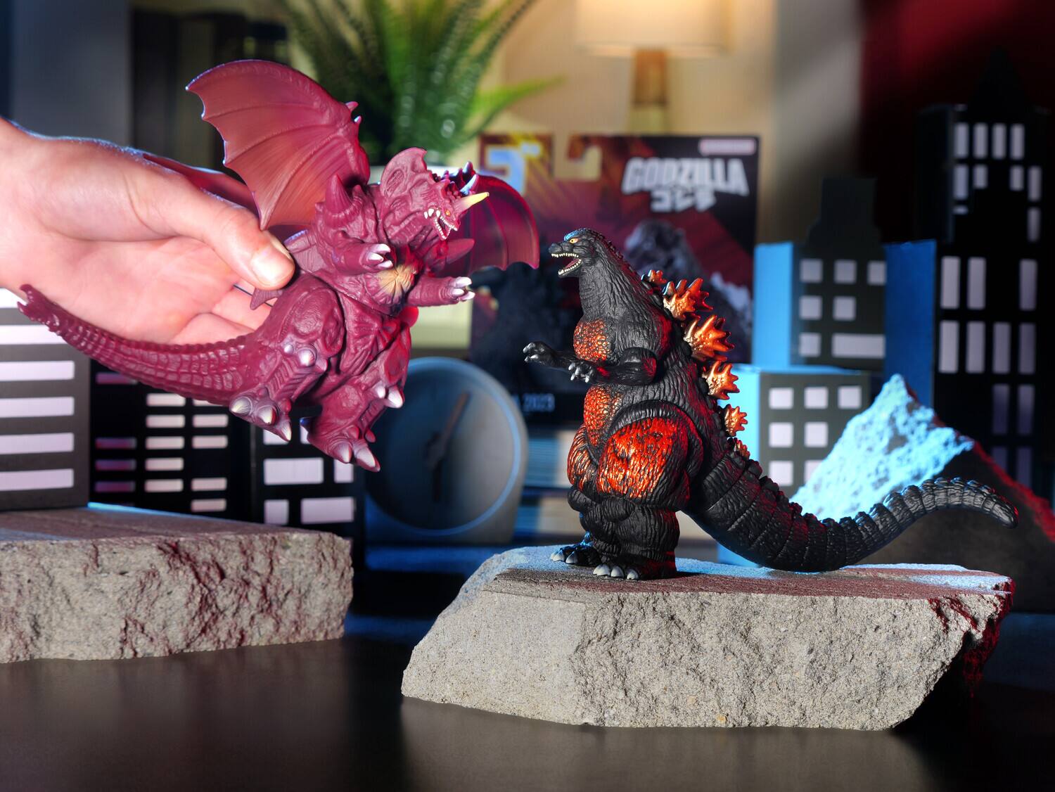 Alt View 3. Bandai - Godzilla Burning Godzilla Soft Vinyl Deluxe Kaiju Figure   - Collectibles - Multicolor.