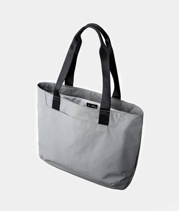 Front. ALPAKA - Elements Tote 20L Laptop Tote Bag with Padded 16" Sleeve,Open Top with Magnetic Closure - Grey Axoflux 210D.