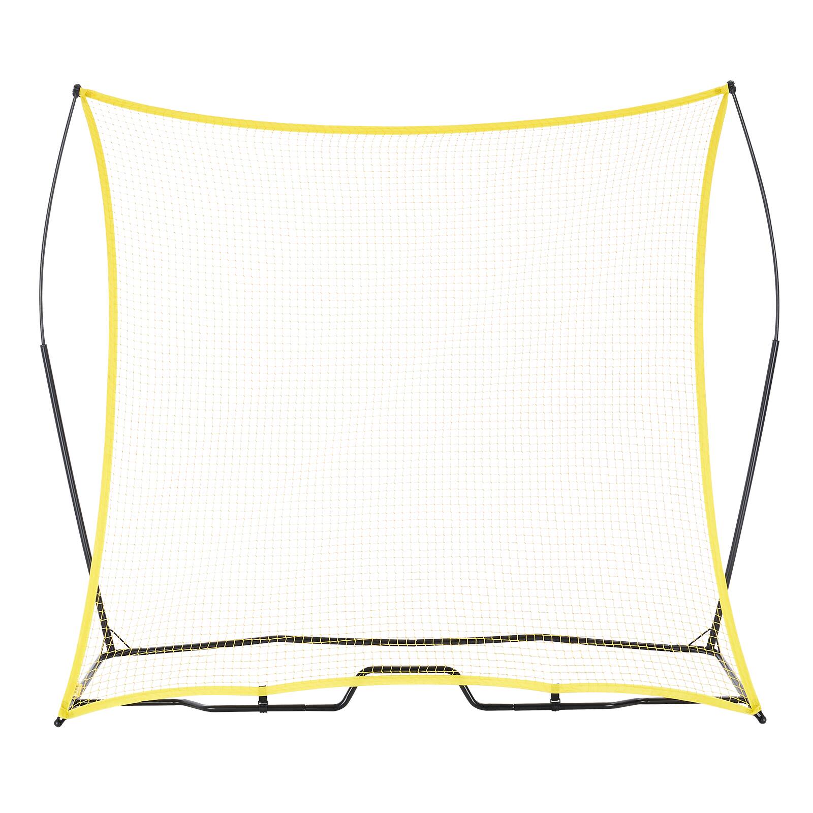Alt View 5. VEVOR - Soccer Rebounder, Portable Soccer Trainer, 7x7FT Iron & Polyester Soccer Practice Equipment, Football Rebounder Wall - Yellow.