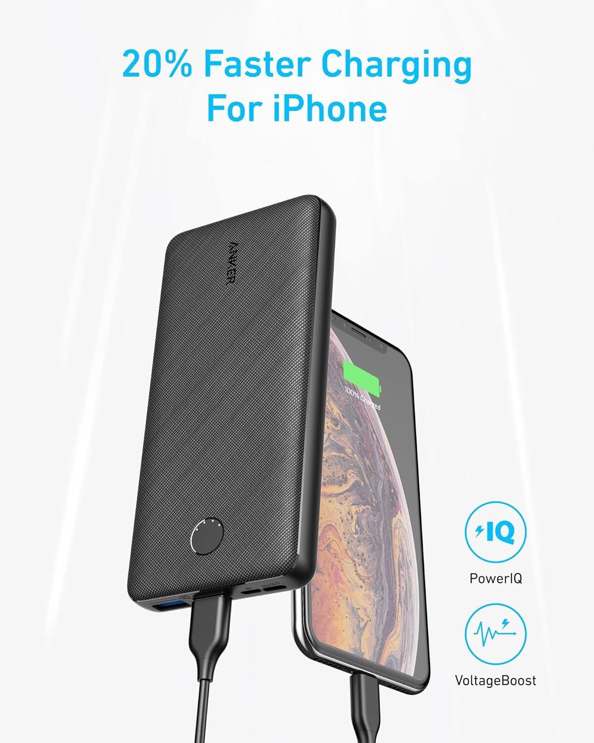 Anker Portable Charger，25 Power Bank (PowerCore Essential 20K
