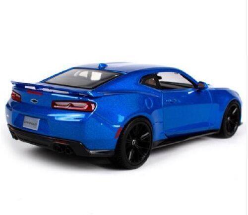 Alt View 2. Maisto - 2017 Chevrolet Camaro ZL1 Blue Metallic 1/24 Diecast Model Car by Maisto.