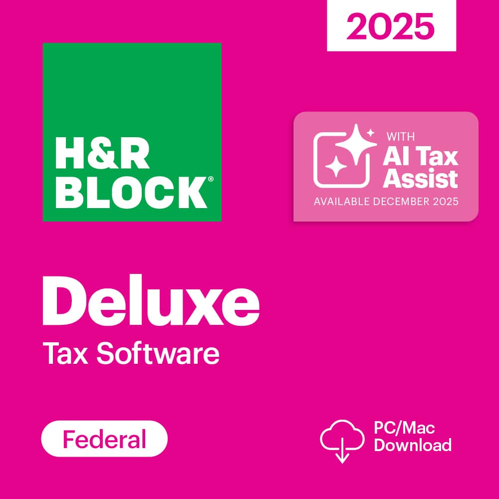 H&R Block - Tax Software Deluxe 2025 - Windows, Mac OS