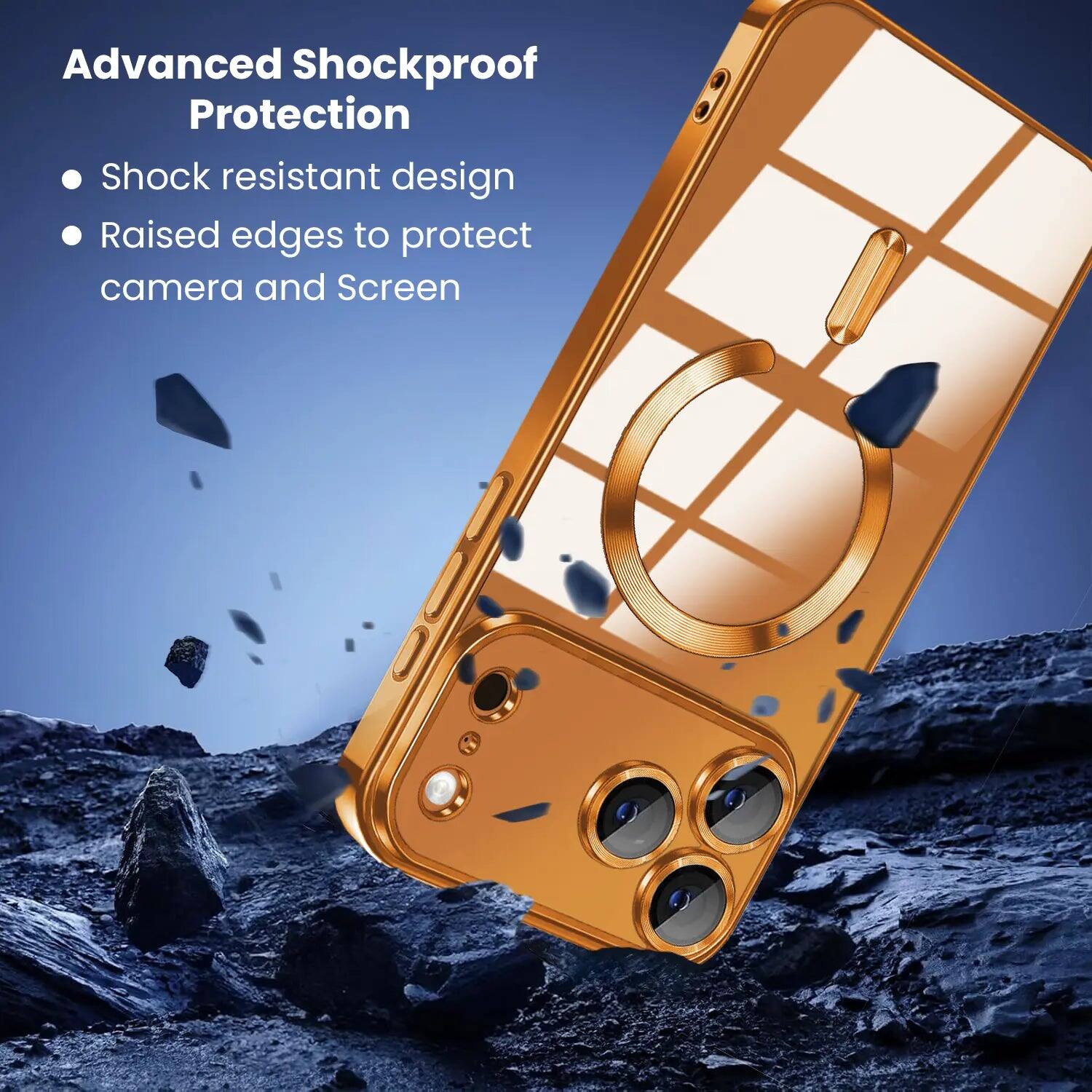 Advanced Shockproof Protection  
- Shock resistant design  
- Raised edges to protect camera and screen