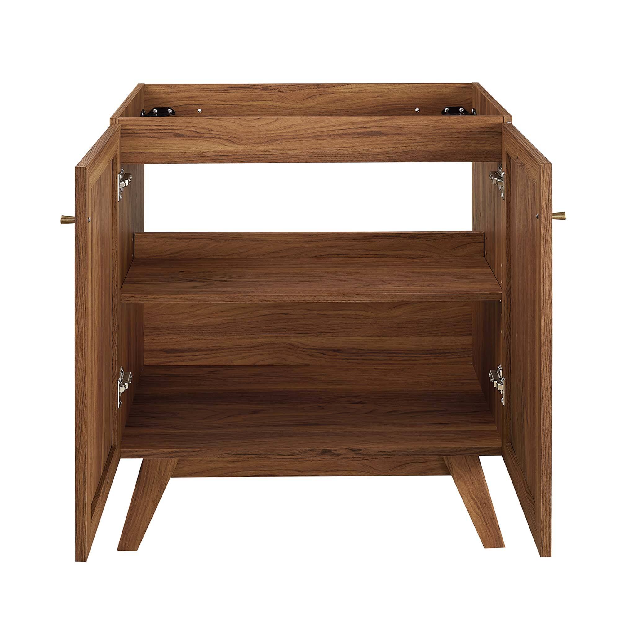 Alt View 6. Modway - Soma Bathroom Cabinet Basin Not Included by Modway - Walnut.