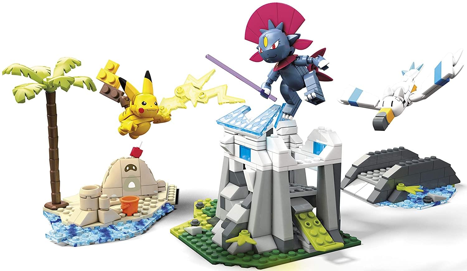 Alt View 2. Pokémon - Pokemon Mega Construx 398 Piece Building Set | Tropical Frost Showdown - Blue.