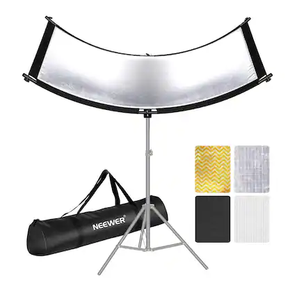 Front. Neewer - 39"x18" Clamshell Light Reflector/Diffuser, 4 Colors, w/ Carry Bag.