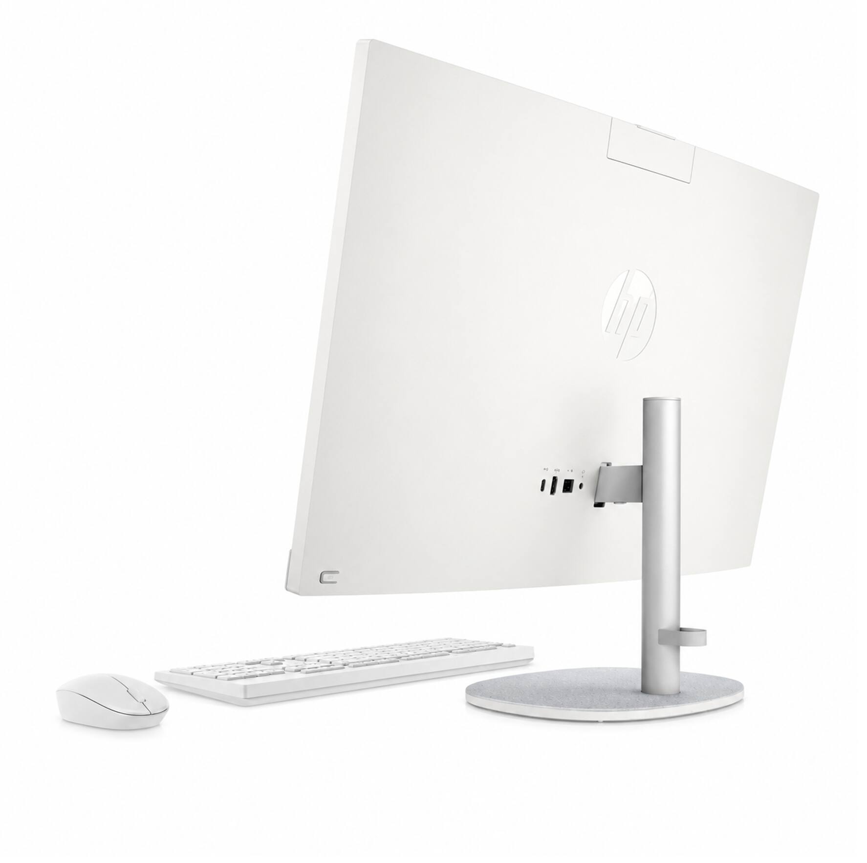 Alt View 7. HP - 27 All-in-One 27 FHD Display (Ultra 7-255U, 64GB, 2TB SSD, Intel Graphics, WiFi 6, Webcam, Win 11 Pro) w/USB Hub - Shell White.