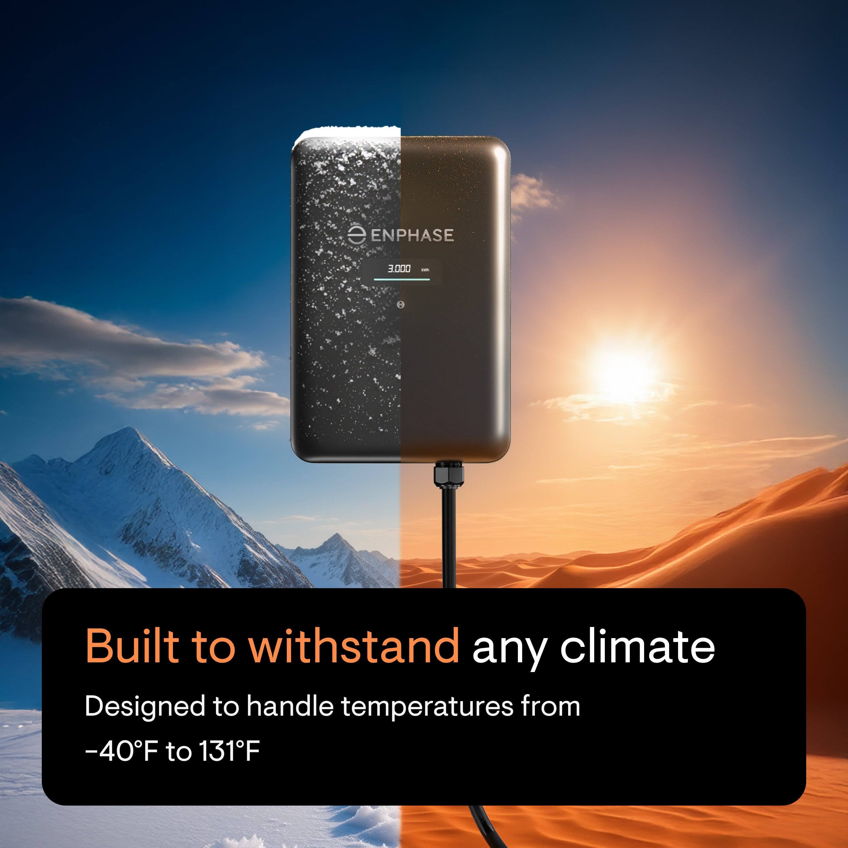 ENPHASE 1000  
Built to withstand any climate  
Designed to handle temperatures from -40°F to 131°F