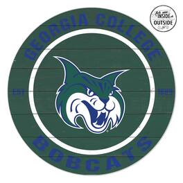 Jardine - Georgia College Bobcats 20" x 20" Indoor/Outdoor Circle Sign - Green