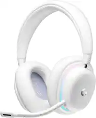 Front. Logitech - G735 Aurora Collection Wireless Over-the-Ear Gaming Headset for Windows, Mobile - White Mist.