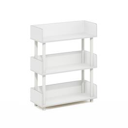 Furinno - Turn-N-Tube 3-Tier Freestanding Multipurposes Display Rack, Bookshelf, White/White - White