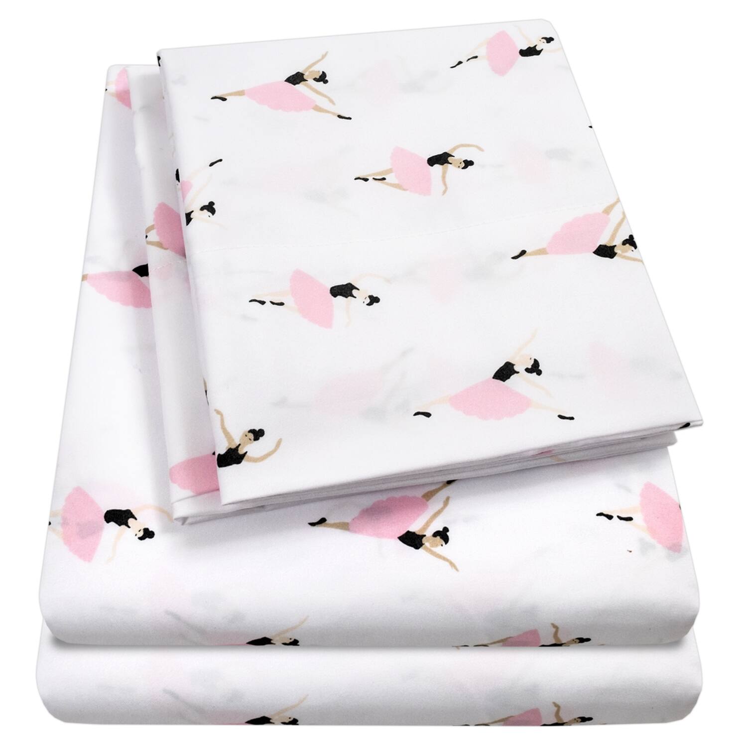 Alt View 1. Sweet Home Collection - Kids' Printed Classic & Bright Ultra Soft Microfiber Sheet Sets - Twin - Ballerina Dance.