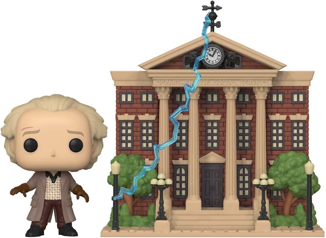 Funko - Back to the Future POP Town | Doc with Clock Tower - Brown