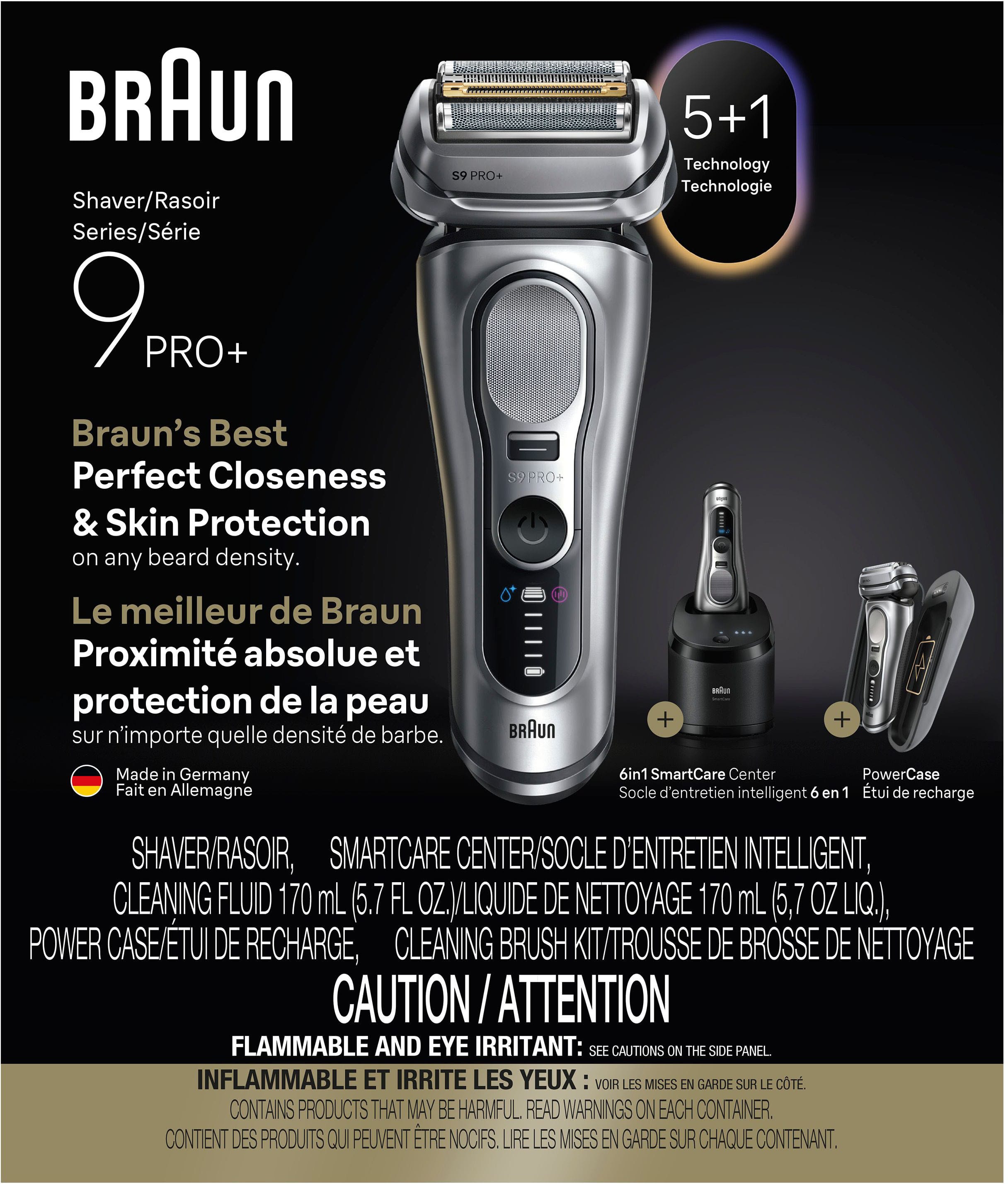 Braun Series 9 Pro+ 9677cc Wet/Dry Electric Razor with 6 in 1