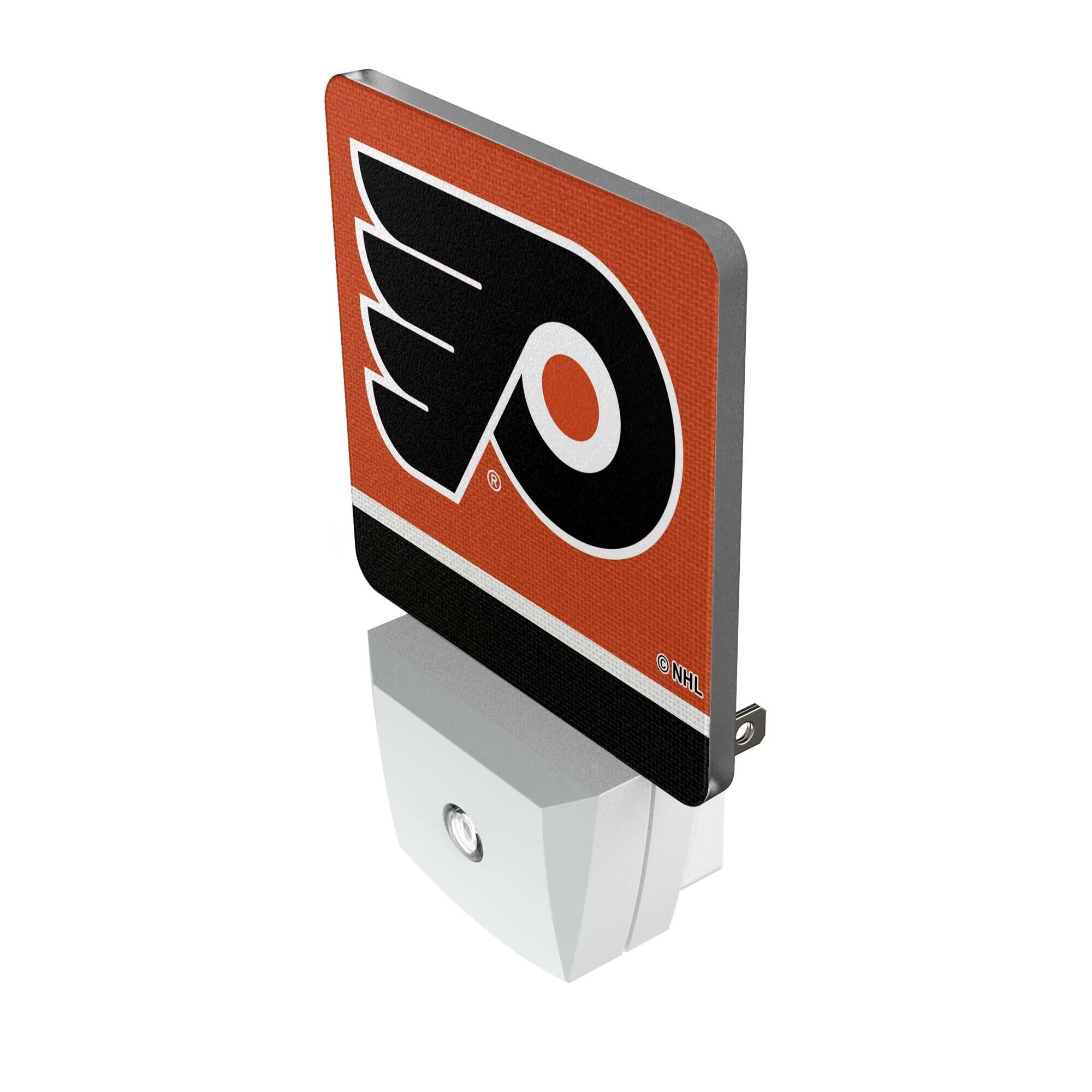 Alt View 1. Keyscaper - Philadelphia Flyers Stripe Design Nightlight 2-Pack - Multicolor.