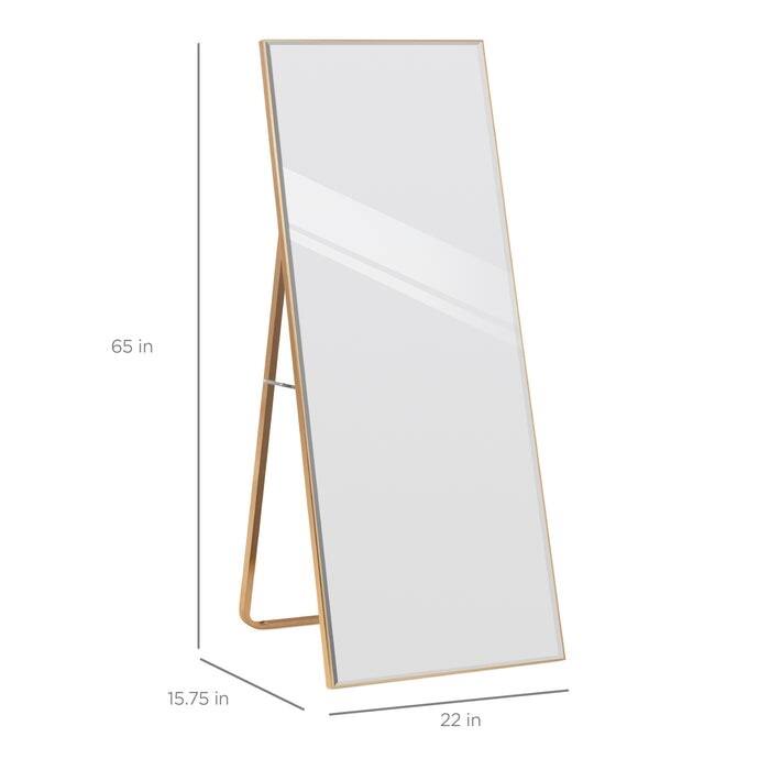 Alt View 1. Hivvago - Hivvago Gold Large Full Length Leaning Wall or Hanging Mirror - Gold.