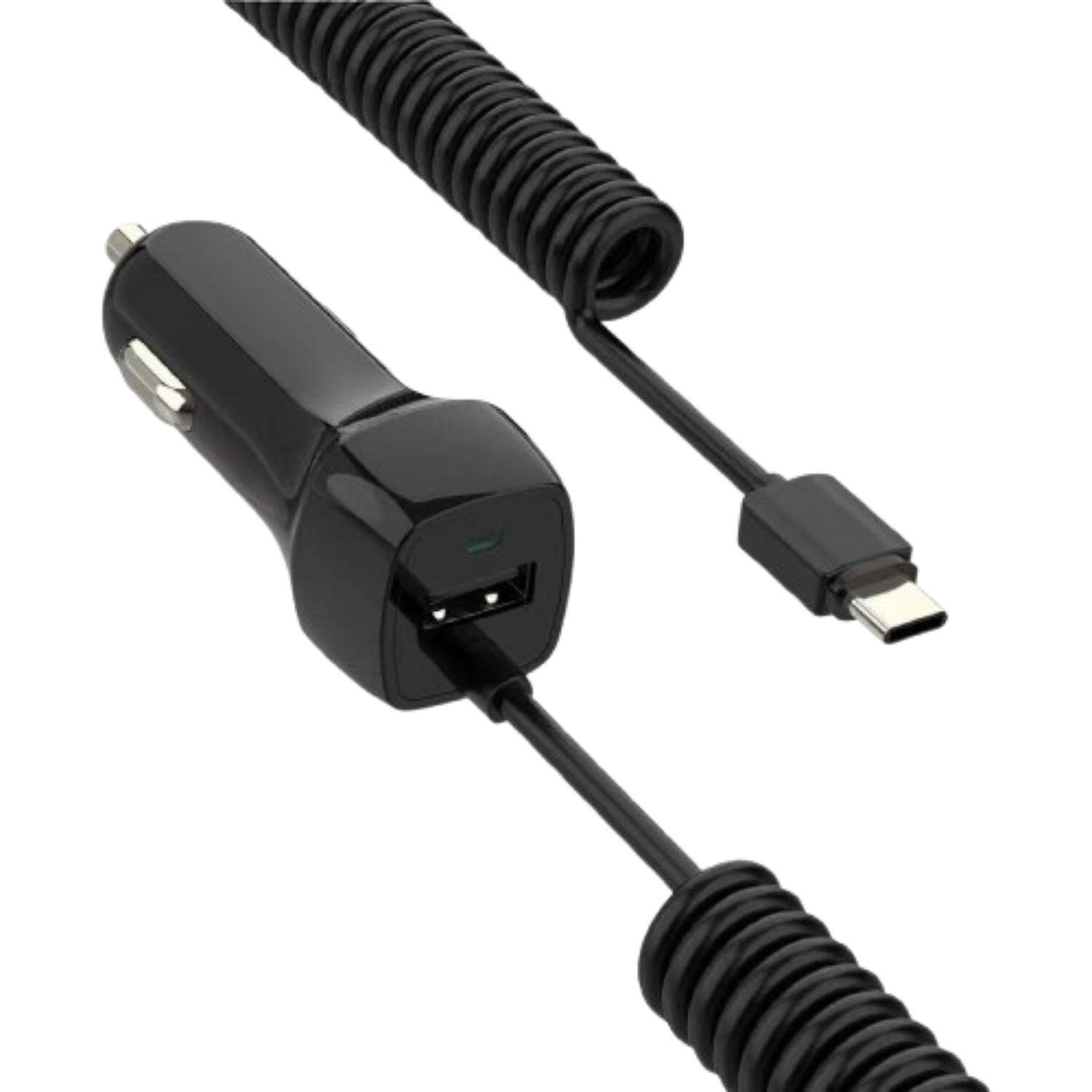 Front. Stock Preferred - Fast Charging Car Charger Adapter for iPhone - Black.