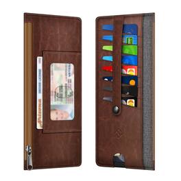 Kitcheniva - RFID Blocking Slim Credit Card & Change Wallet Holder Pouch - Gray Brown