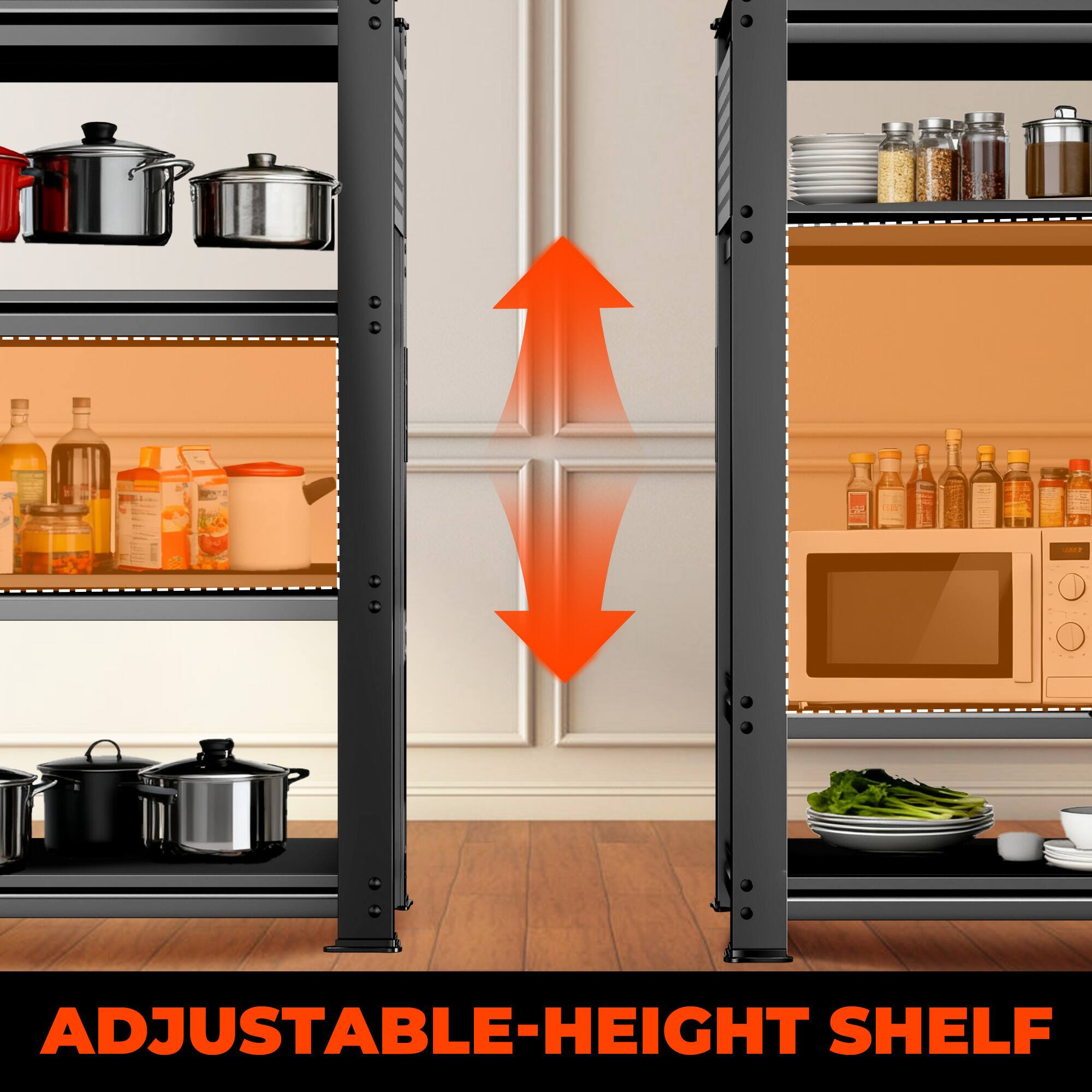 ADJUSTABLE-HEIGHT SHELF