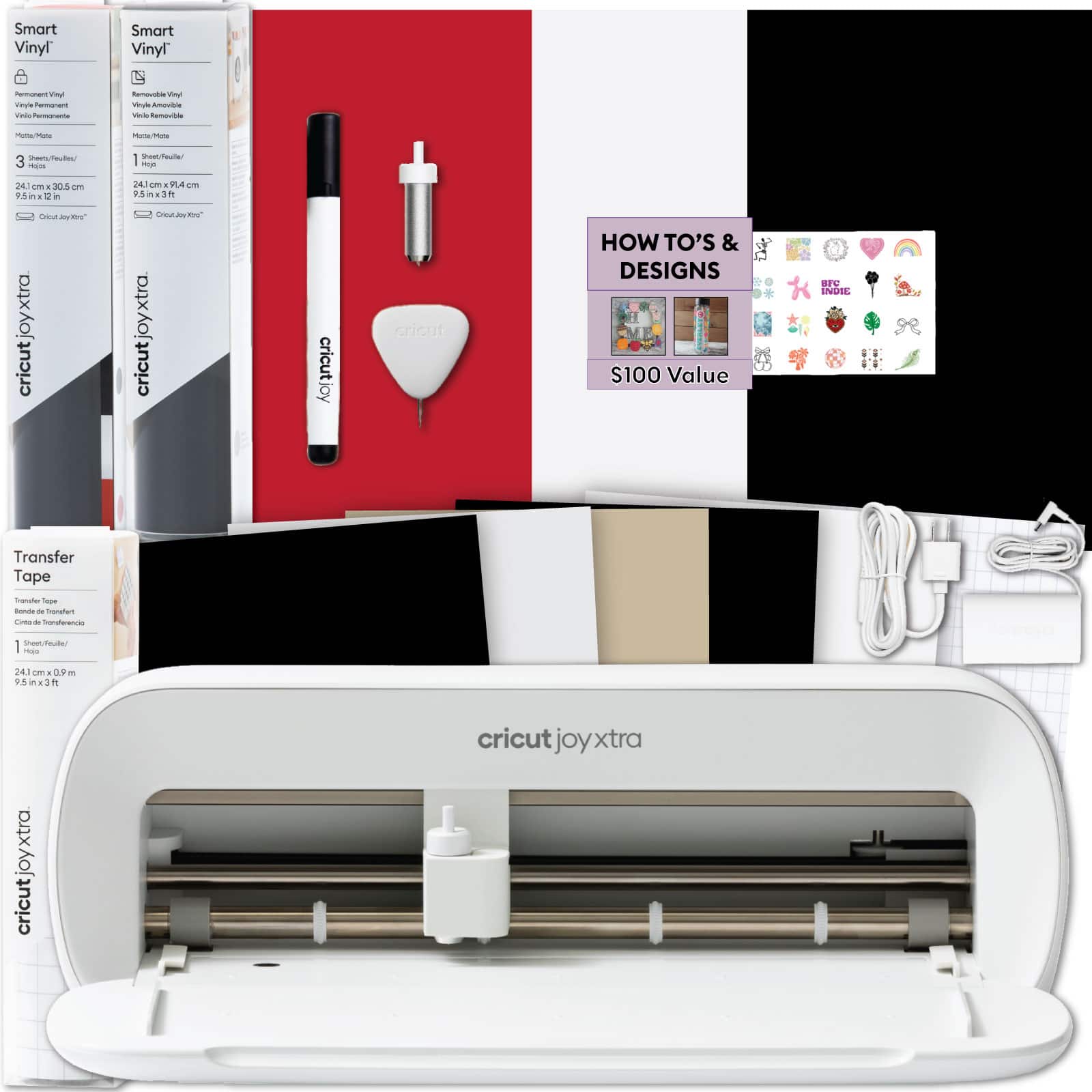 Cricut Joy Xtra Machine with Printable Sticker Paper and Vinyl