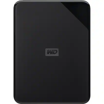 Front. Western Digital - WD Elements SE WDBEPK0020BBK-WESN 2 TB Portable Hard Drive - External - Black - USB 3.0 - Black.