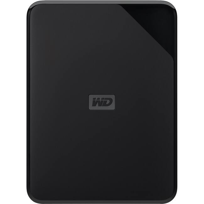 Front. Western Digital - WD Elements SE WDBEPK0020BBK-WESN 2 TB Portable Hard Drive - External - Black - USB 3.0 - Black.