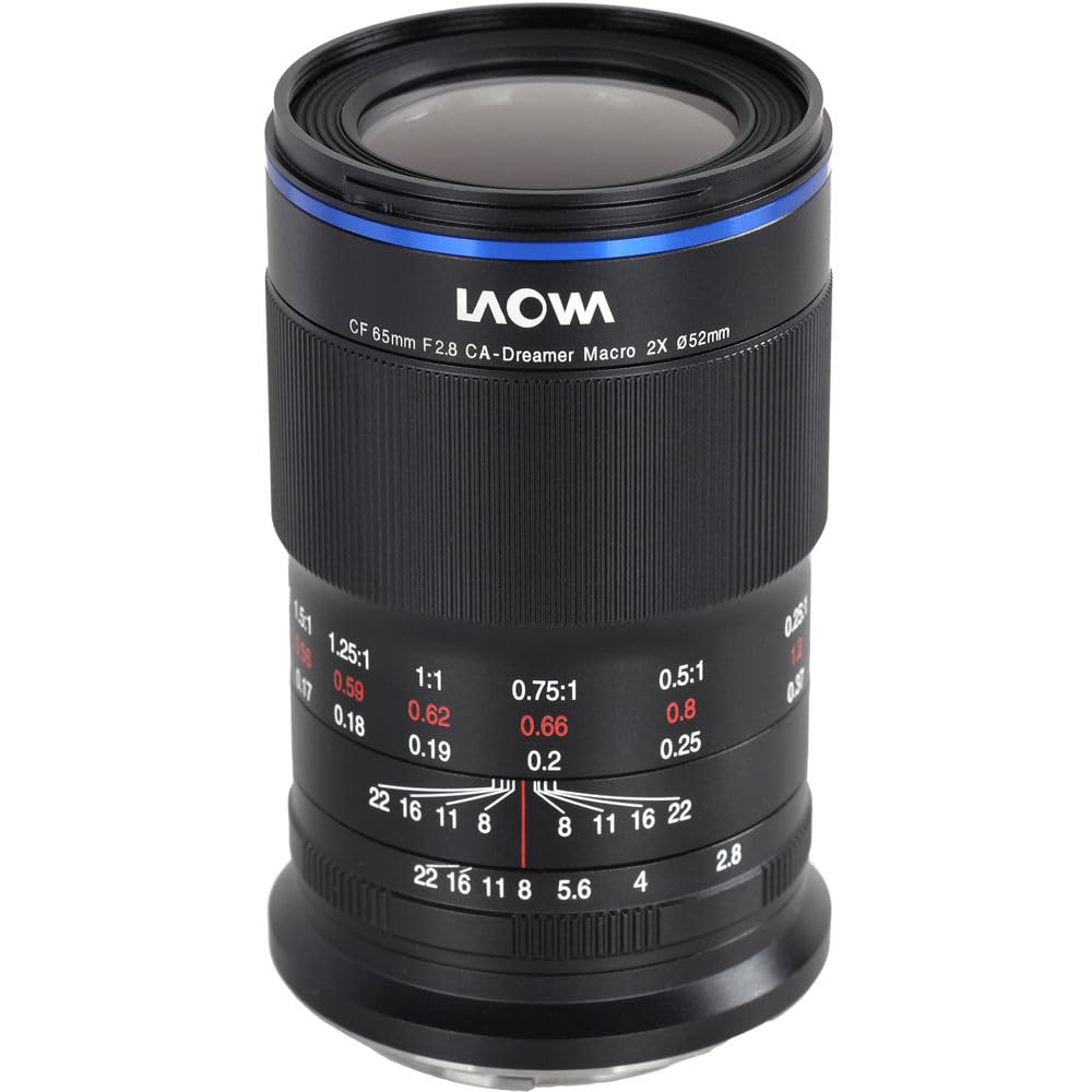 CF 65mm F2.8 CA-Dreamer Macro 2X Ø52mm

1.25:1 in 0.59
1:1 0.62
0.75:1 0.66
0.5:1 0.18
0.19 0.2 0.25

22 16 11 8 5.6 4 2