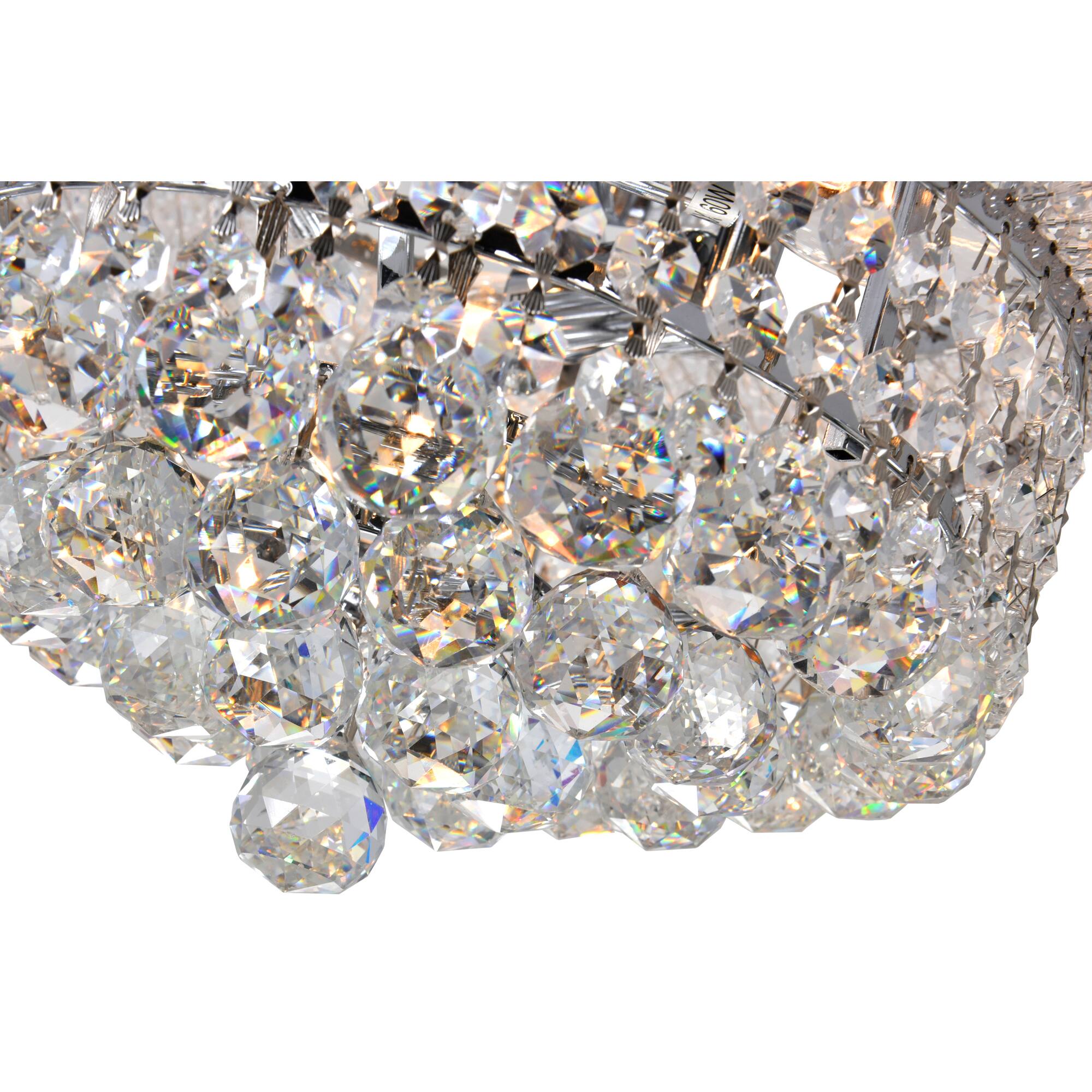 Back. CWI Lighting - Empire 3 Light Flush Mount With Chrome Finish - Chrome.