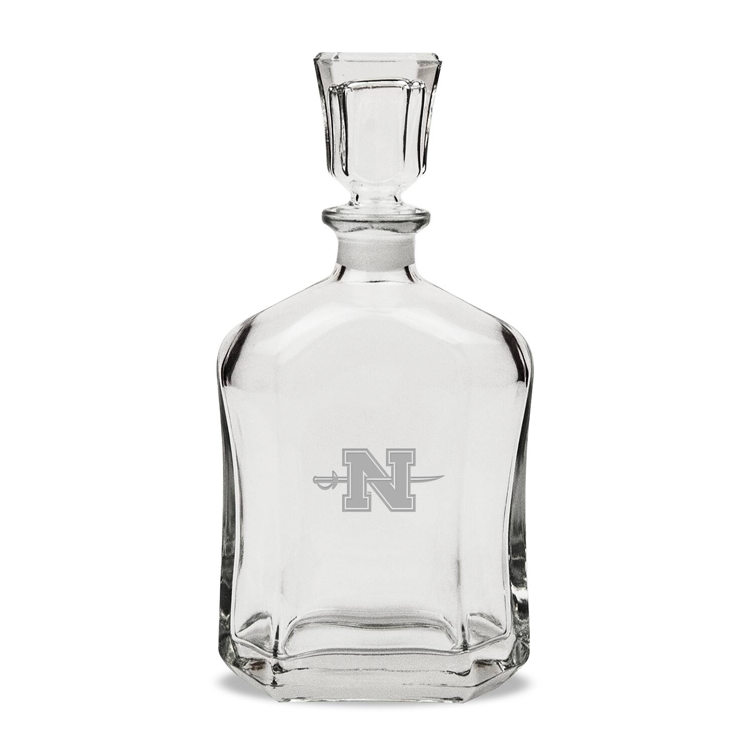 Front. Jardine - Nicholls State Colonels Team Design 23.75oz. Crystal Whiskey Decanter - Multicolor.