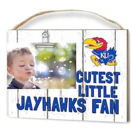 Jardine - Kansas Jayhawks 8'' x 10'' Cutest Little Weathered Logo Clip Photo Frame - White