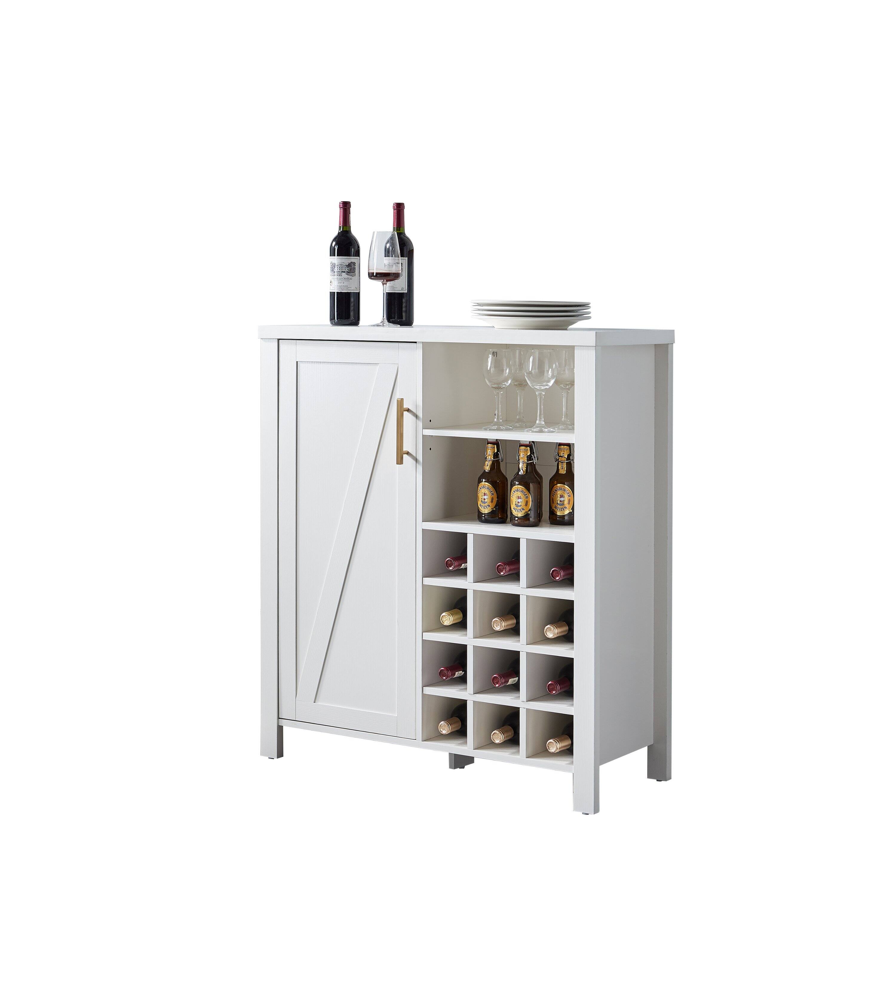 Angle. Kings Brand Furniture - Kings Brand Furniture Sideboard Buffet Wine Liquor Bar Cabinet for Kitchen, Living Room, Dining Room - White.
