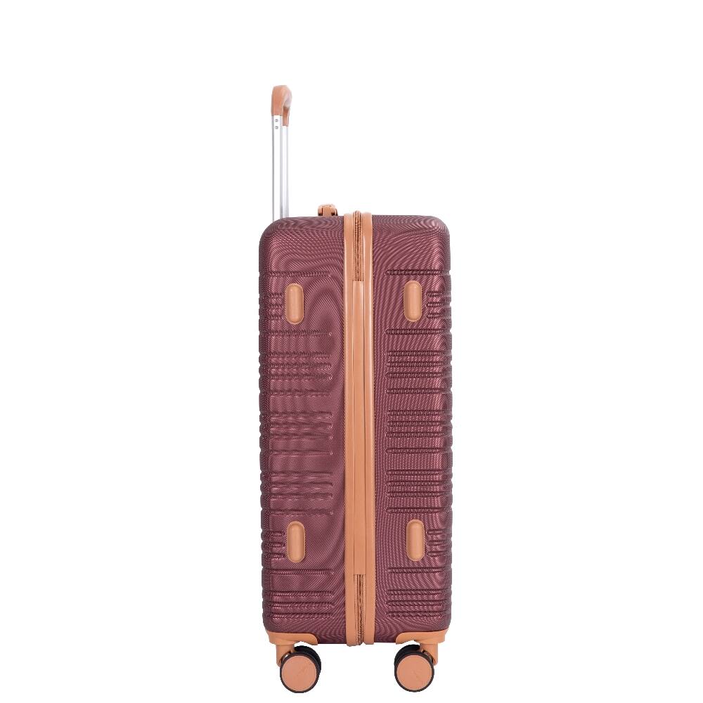 Alt View 1. Ropilly - Ropilly 5 Piece Luggage Set Wine Red Hard Case Luggage with TSA Lock - Wine Red.