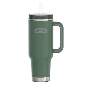 Thermos - 40 oz Stainless Steel Cup Holder Mug w/ Straw