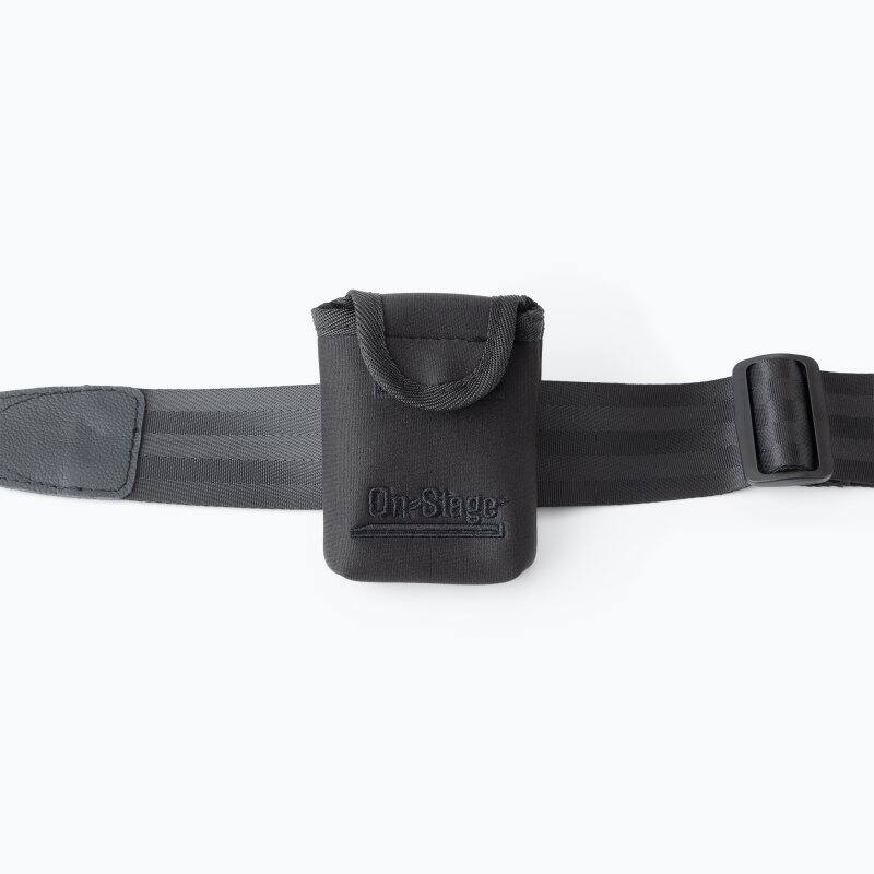 Alt View 4. On Stage Stands - On-Stage MA1335 Wireless Transmitter Pouch with Guitar Strap - Black.