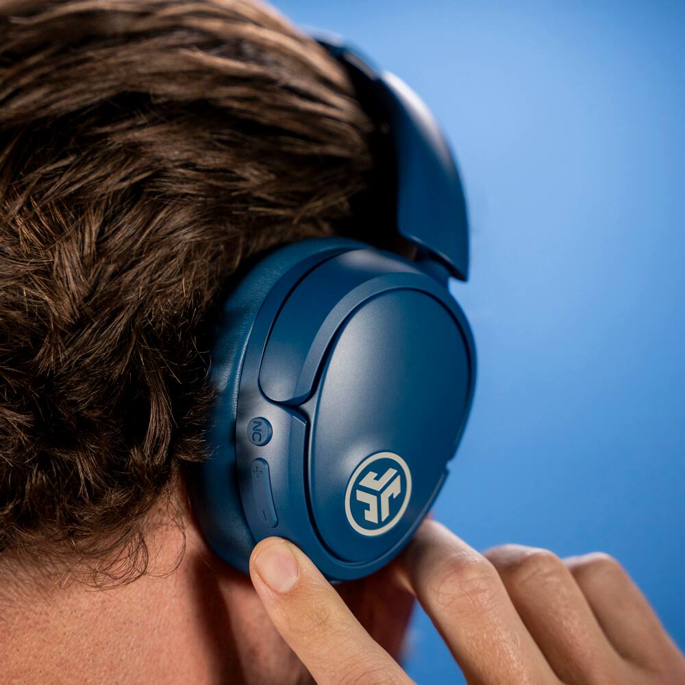 Alt View 5. JLab - JBuds Lux ANC Wireless Bluetooth Over-Ear Headphones with Active Noise Cancelling, Spatial Audio & 70+ Hour Battery - Navy.