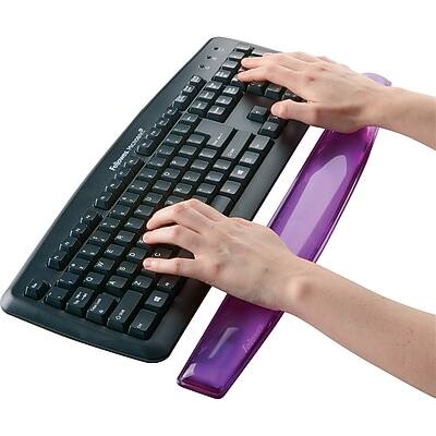 Alt View 2. Fellowes - Crystals Gel Wrist Rest, Non-Skid Base, Purple - Purple.