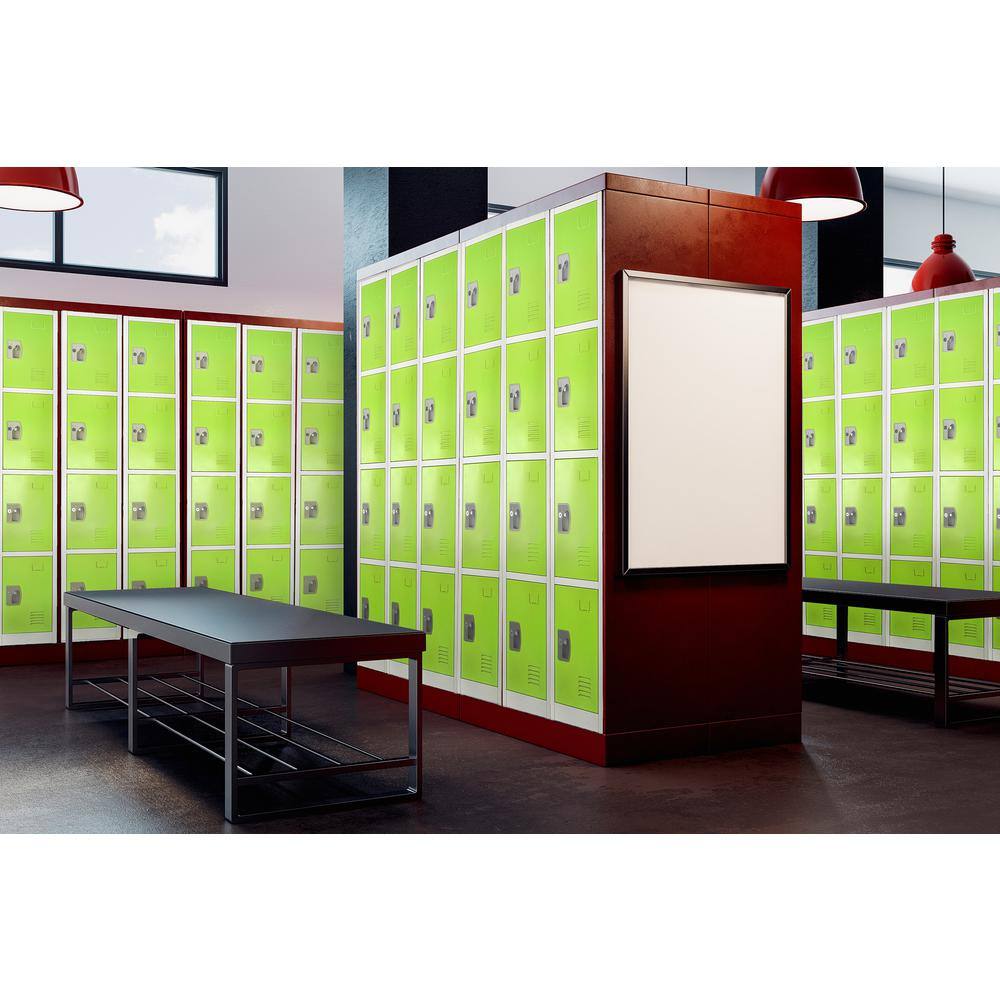 Alt View 1. AdirOffice - Storage Locker 629-Series 72" H 4-Tier Steel Key Lock 4-Shelf Locker with Key Lock - Green.